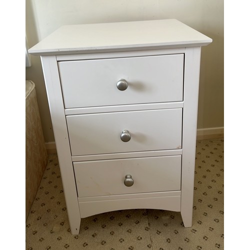 433 - THREE DRAWER BED SIDE CHEST