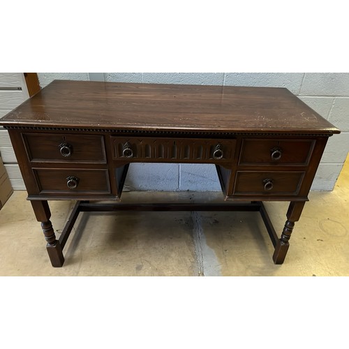 357 - OAK DESK / DRESSING TABLE