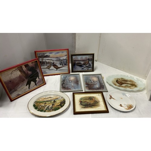 227 - FRAMED PHEASANT AND OTHER BIRDS