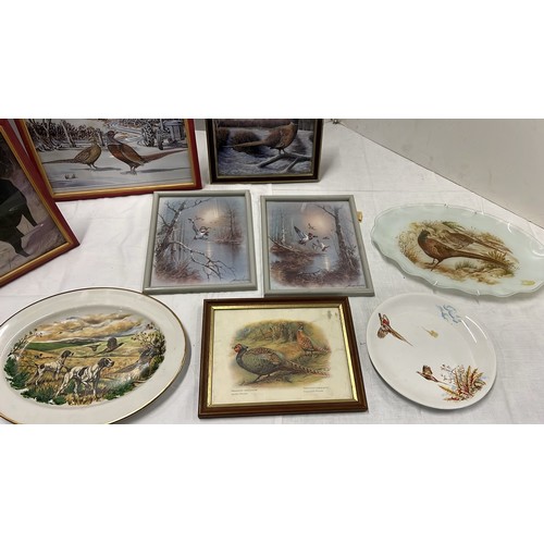 227 - FRAMED PHEASANT AND OTHER BIRDS