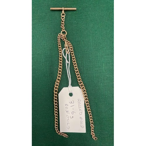 175 - ROLLED GOLD WATCH CHAIN 31.16g