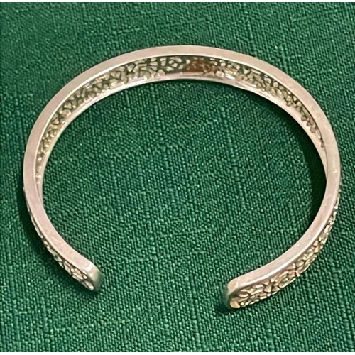 91 - SILVER AND GOLD BANGLE