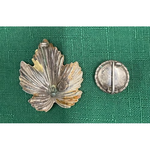 90 - SILVER BROOCHES X 2