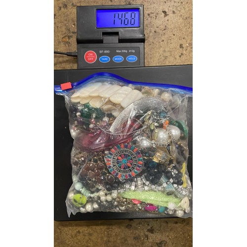 143 - QTY OF COSTUME JEWELLERY 1.468KG