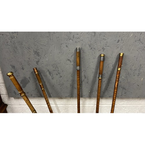 1 - COPPER BARREL STICK STAND WITH STICKS