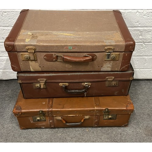 676 - LEATHER SUITCASES