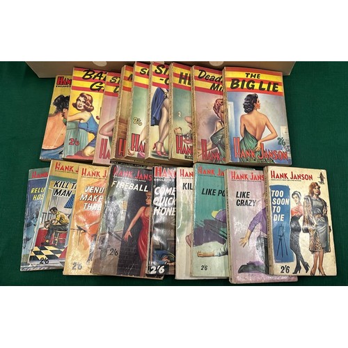 49 - COLLECTION OF 1950/60s HANK JANSON PULP FICTION NOVELS