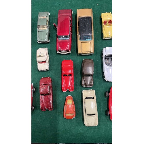 20 - SELECTION OF 1950/70S CORGI - DINKY TOY VEHICLES  / PLAY WORN