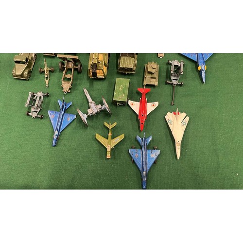 32A - SELECTION OF DIE CAST MILITARY AIR CRAFT AND VEHICLES