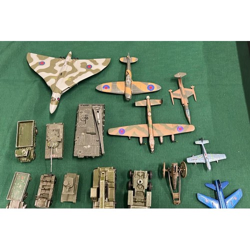 32A - SELECTION OF DIE CAST MILITARY AIR CRAFT AND VEHICLES