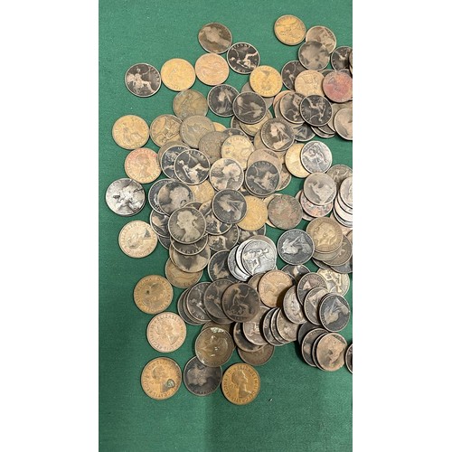 16 - MIXED HEAD PENNY COINS 2.464 KG TOTAL WEIGHT