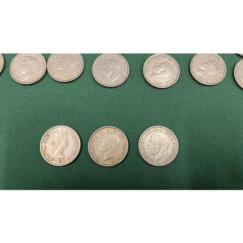 4 - QTY OF ONE SHILLINGS MIXED HEADS