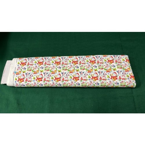 48 - END OF ROLL COTTON FABRIC / SNOWMAN