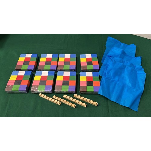 52 - 8 X PACKS OF WOODEN COUNTERS