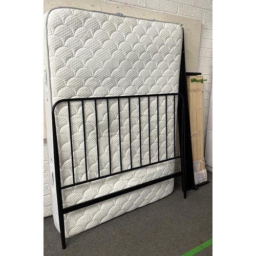 97 - WORTHINGTON DOUBLE METAL BED FRAME WITH MATTRESS