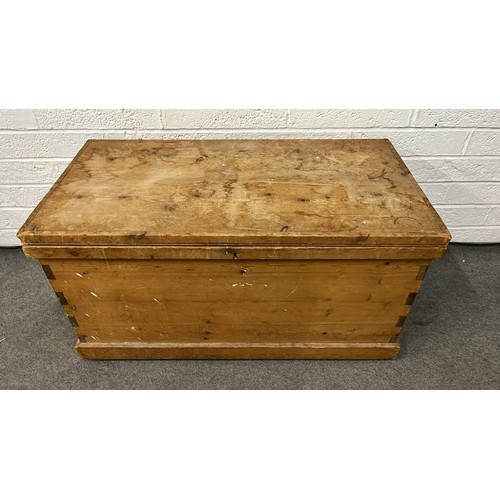75 - LARGE EDWARDIAN PINE BLANKET BOX