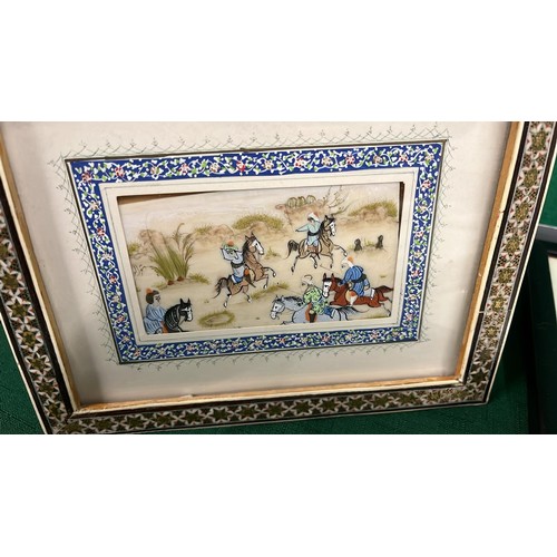 62 - FIVE FRAMED ORIENTAL ART WORKS