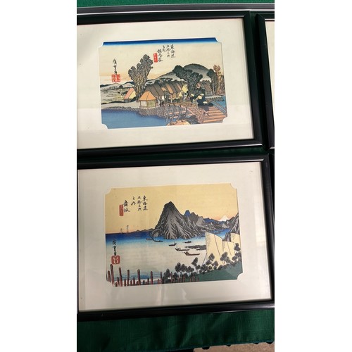 62 - FIVE FRAMED ORIENTAL ART WORKS