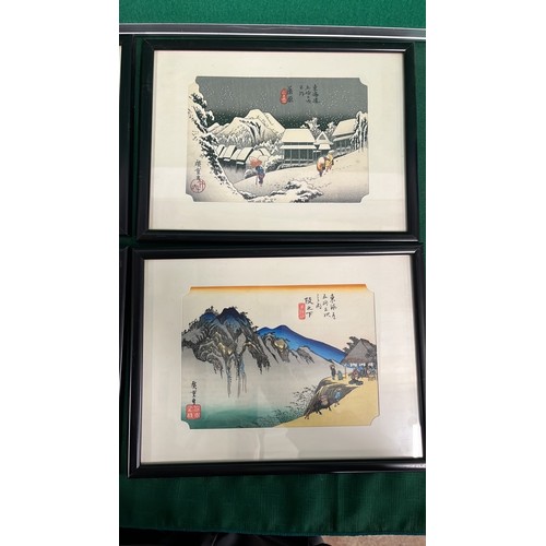 62 - FIVE FRAMED ORIENTAL ART WORKS