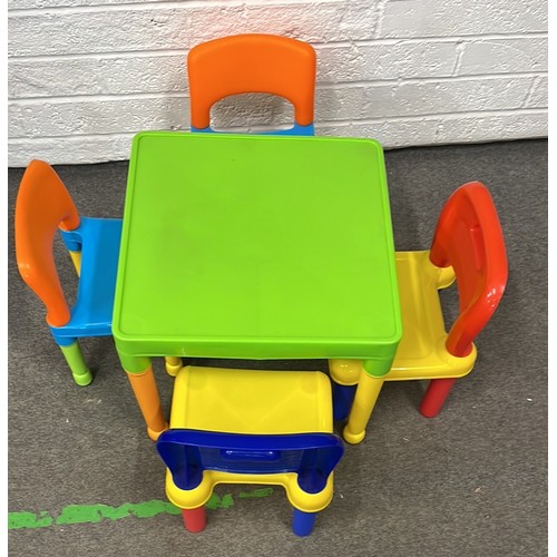 213 - COLOURED CHILDS TABLE SET