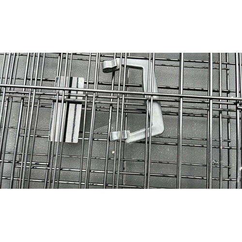 224 - BLACK METAL TRAVEL PET CAGE