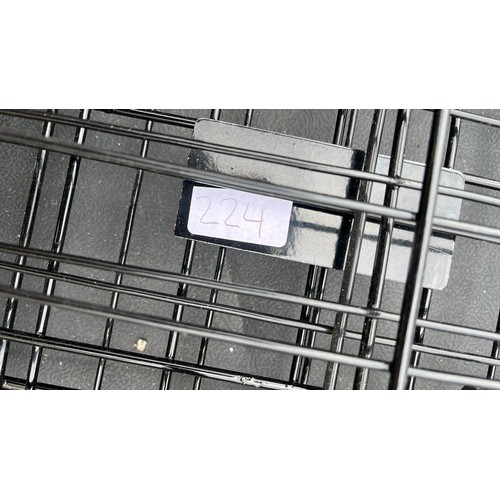 224 - BLACK METAL TRAVEL PET CAGE
