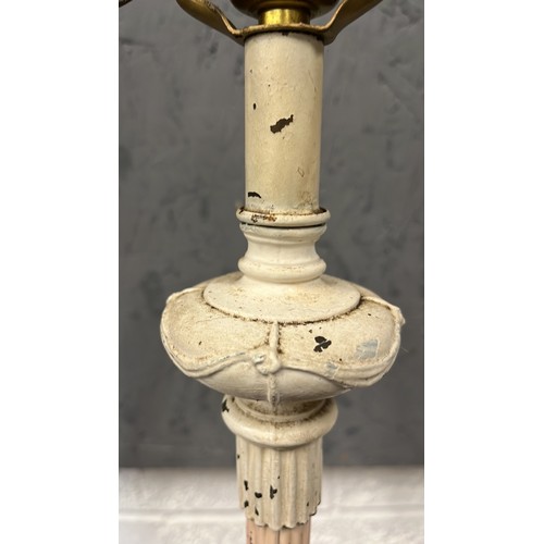 221 - EDWARDIAN METAL STANDARD LAMP