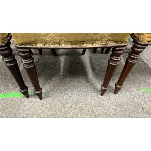 193 - SIX VICTORIAN MAHOGANY FRAMED DINNING CHAIRS