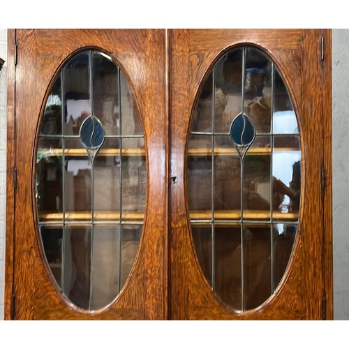 190 - 1920s OAK BUREAU BOOKCASE