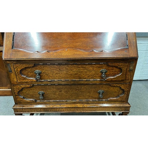190 - 1920s OAK BUREAU BOOKCASE