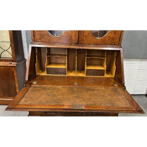 190 - 1920s OAK BUREAU BOOKCASE