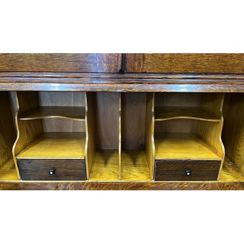 190 - 1920s OAK BUREAU BOOKCASE