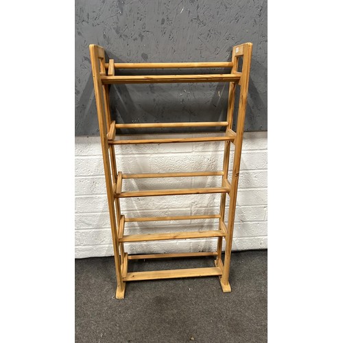 188 - TALL WOODEN SHOE RACK