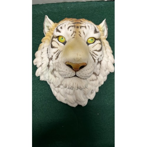 107 - LARGE RESIN TIGER CUB AND FACE