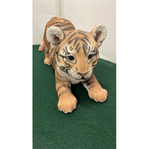 107 - LARGE RESIN TIGER CUB AND FACE