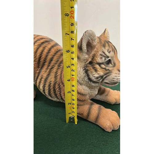 107 - LARGE RESIN TIGER CUB AND FACE