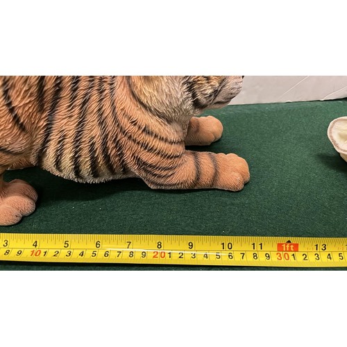 107 - LARGE RESIN TIGER CUB AND FACE