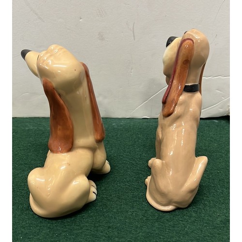 112 - WADE PORCELAIN WALT DISNEY LADY AND THE TRAMP FIGURES