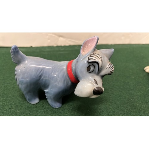 112 - WADE PORCELAIN WALT DISNEY LADY AND THE TRAMP FIGURES