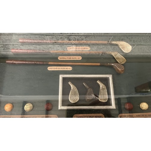 118 - FRAMED 3D GOLFERS ART WORK