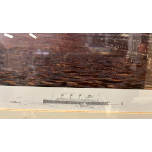 96 - FRAMED TITANIC LAST SUNSET PRINT