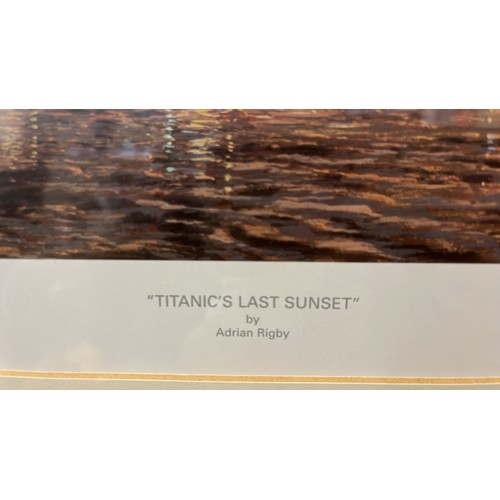 96 - FRAMED TITANIC LAST SUNSET PRINT