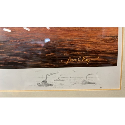 96 - FRAMED TITANIC LAST SUNSET PRINT