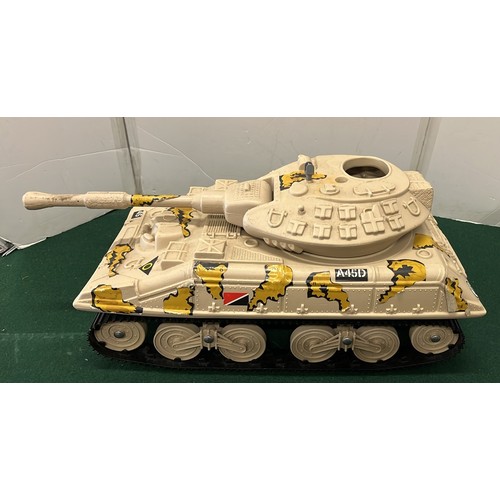 89 - ACTION MAN WITH A 1980s STRIKE FORCE BATTLE TANK BY SUNNY SMILE