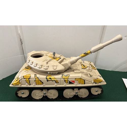 89 - ACTION MAN WITH A 1980s STRIKE FORCE BATTLE TANK BY SUNNY SMILE