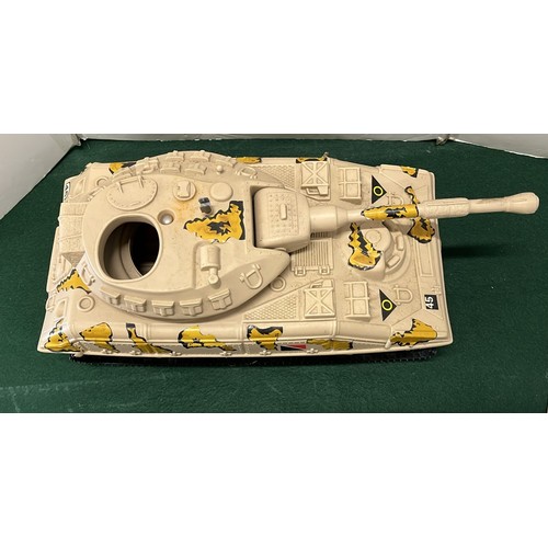 89 - ACTION MAN WITH A 1980s STRIKE FORCE BATTLE TANK BY SUNNY SMILE