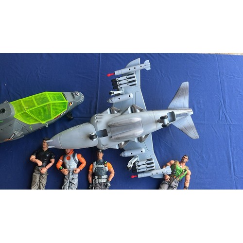 75 - ACTION MAN HM JUMP JET AND HELICOPTER PLUS FIGURES