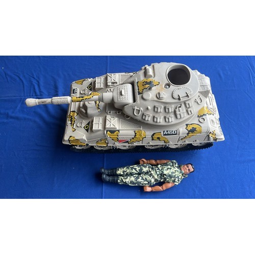 89 - ACTION MAN WITH A 1980s STRIKE FORCE BATTLE TANK BY SUNNY SMILE