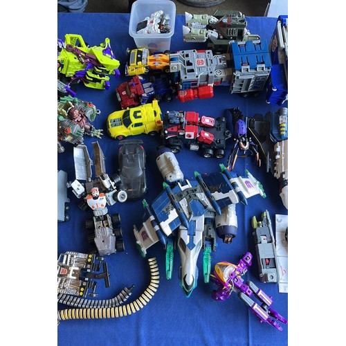 63 - VERY LARGE QTY OF MIXED TRANSFORMER TOYS / SEE ALL PICTURES