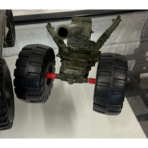 77 - ACTION MAN FIGURES X 5. AND JEEP PLUS SCOUT CAR WITH FIELD GUN